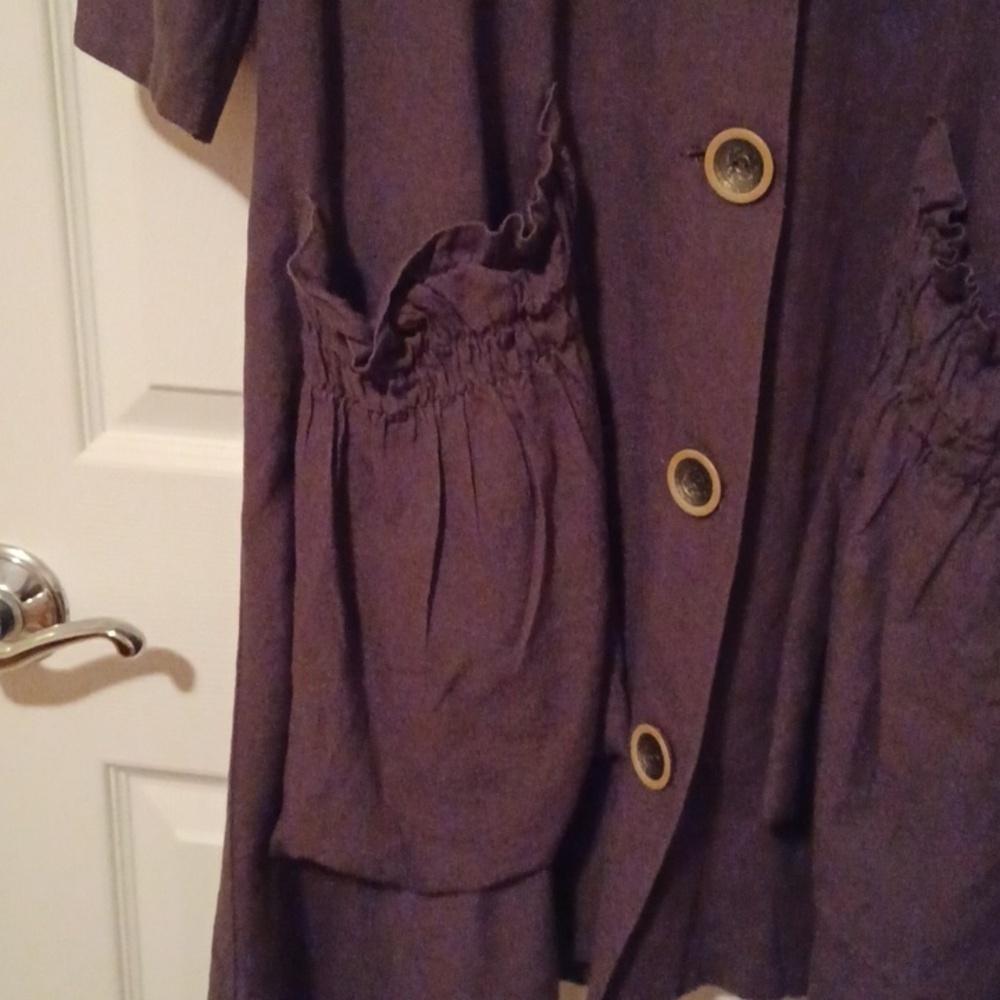 Gray Forcynthia Dress With Uneven Hem And Large Pockets Women's Size Small - Picture 5 of 8